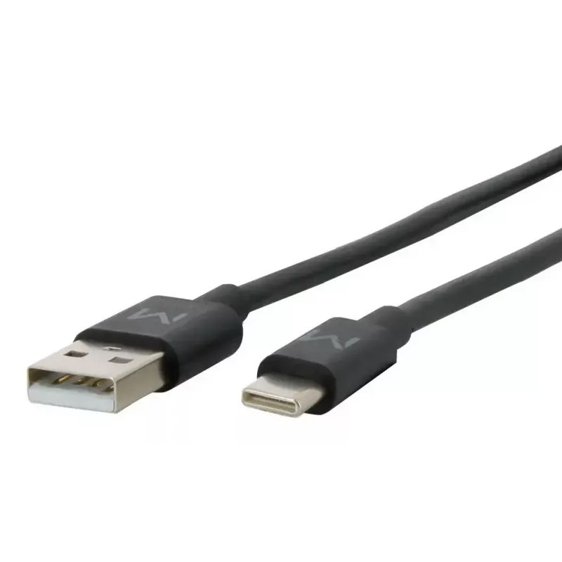 USB A to USB C cable MOBILIS 020013 — 1 m, data 0.48 Gbit/s, black