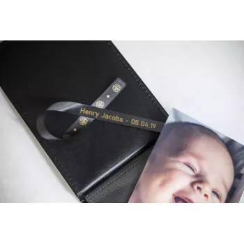 Brother TZE-R354 label-making tape Gold on black