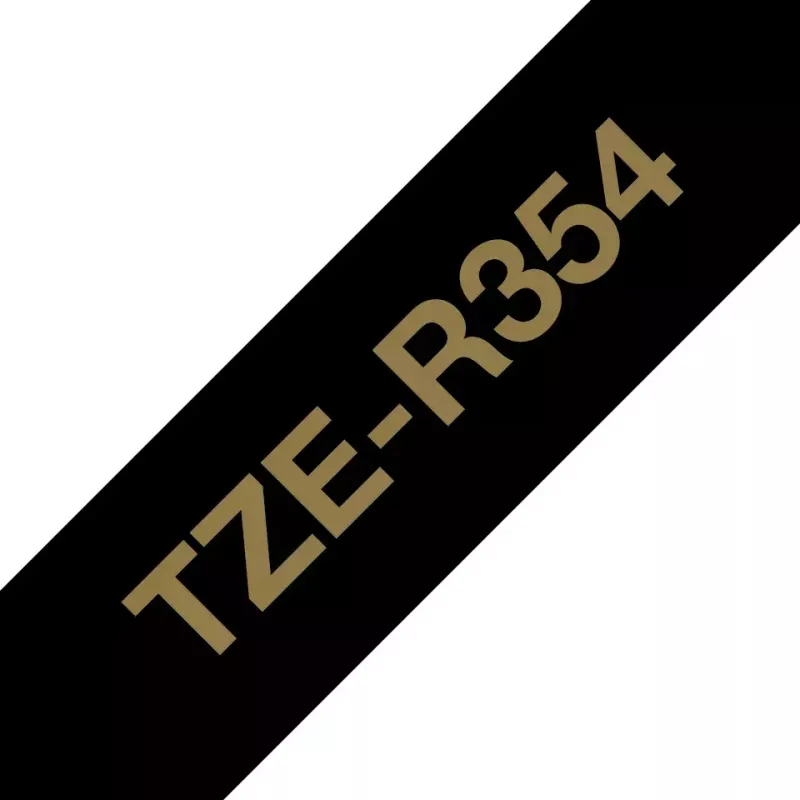 Brother TZE-R354 label-making tape Gold on black