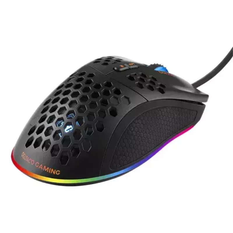 Gaming Mouse Deltaco DM210 Wired Ultrathin RGB Black