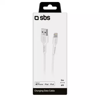 Lightning Cable SBS TECABLEUSBIP5289W 2m White USB A