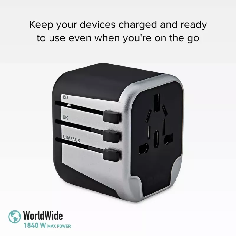 Mobile device charger SBS Mobile TEADAPT2USBUNI — black/silver, USB adapter