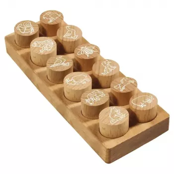Round Stamp Colop 165225 Rubber Wood 3 cm Diameter