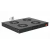 EQUIP EZF-4-B 19 inch 1U Rack Mount Cooling Fan Panel with 4 Fans, 240V, Black RAL9005