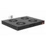 EQUIP EZF-4-B 19 inch 1U Rack Mount Cooling Fan Panel with 4 Fans, 240V, Black RAL9005