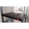 EQUIP EZF-4-B 19 inch 1U Rack Mount Cooling Fan Panel with 4 Fans, 240V, Black RAL9005