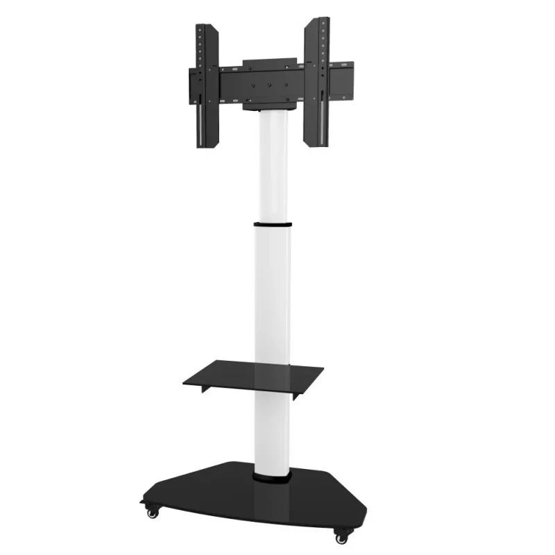 Techly Floor Support with Shelf Trolley TV LCD/LED/Plasma 37-70 inch White