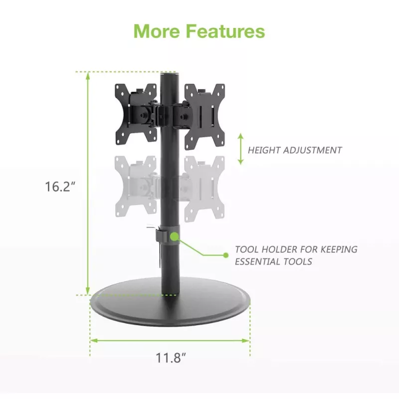 Techly ICA-LCD 402 monitor mount / stand 81.3 cm (32 inch) Desk Black