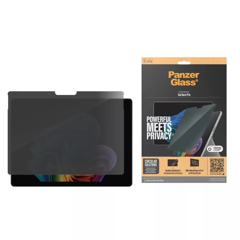 PanzerGlass ® Privacy Screen Protector Microsoft Surface Pro X | Pro 8 | Pro 9 | Pro 10 | Pro 11th Edition | Ultra-Wide Fit
