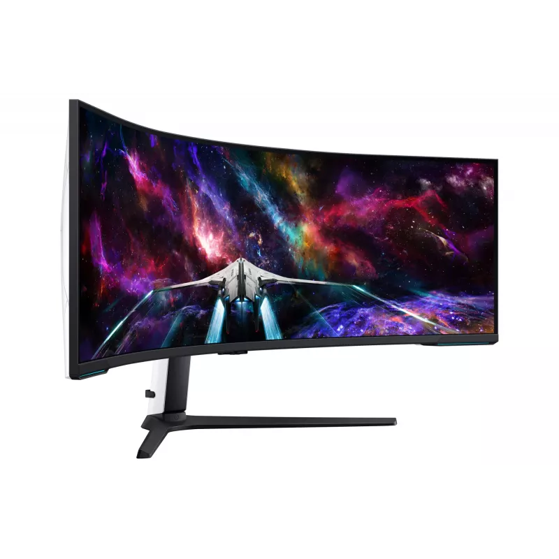 Samsung G95NC computer monitor 144.8 cm (57 inch) 7680 x 2160 pixels Dual UHD QLED White