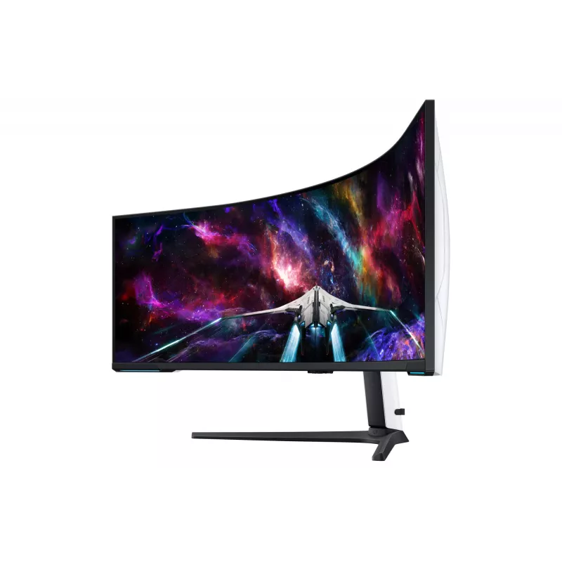 Samsung G95NC computer monitor 144.8 cm (57 inch) 7680 x 2160 pixels Dual UHD QLED White