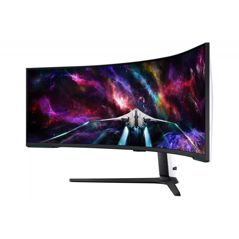 Samsung G95NC computer monitor 144.8 cm (57 inch) 7680 x 2160 pixels Dual UHD QLED White