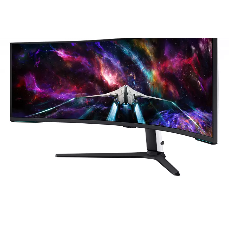 Samsung G95NC computer monitor 144.8 cm (57 inch) 7680 x 2160 pixels Dual UHD QLED White