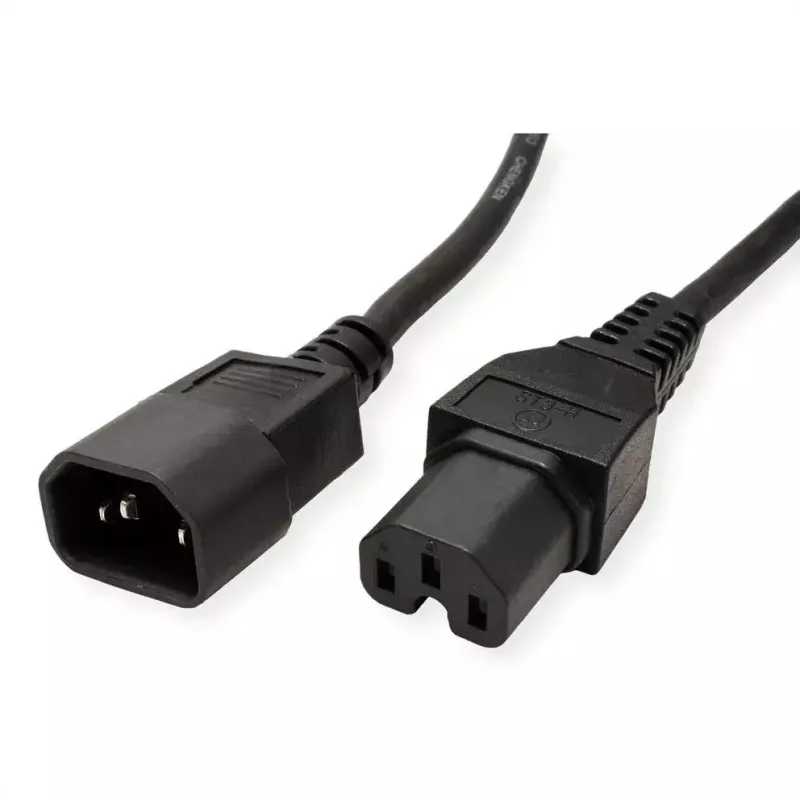 Power cable VALUE 19.99.1123 Black 3 m C14 C15 coupler
