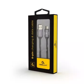 Mobile phone cable GEMBIRD USB A to Lightning CCB-MUSB2B-AMLM-6 1.8 m USB 2.0 Black