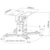 Techly Projector Ceiling Support Extension 130mm Silver ICA-PM 2S