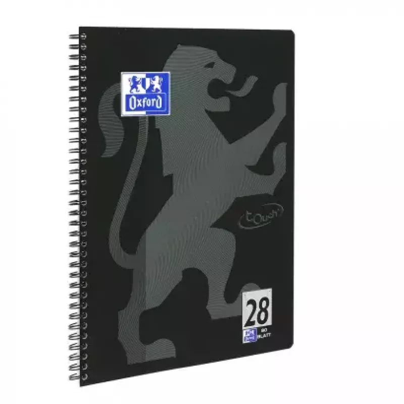 Writing Notebook Oxford 400121610 A4+ 160 Sheets Black Grey