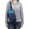 Sling case Rivacase Dijon 25.6 cm (10.1 inch) Blue Carrying handle Shoulder strap
