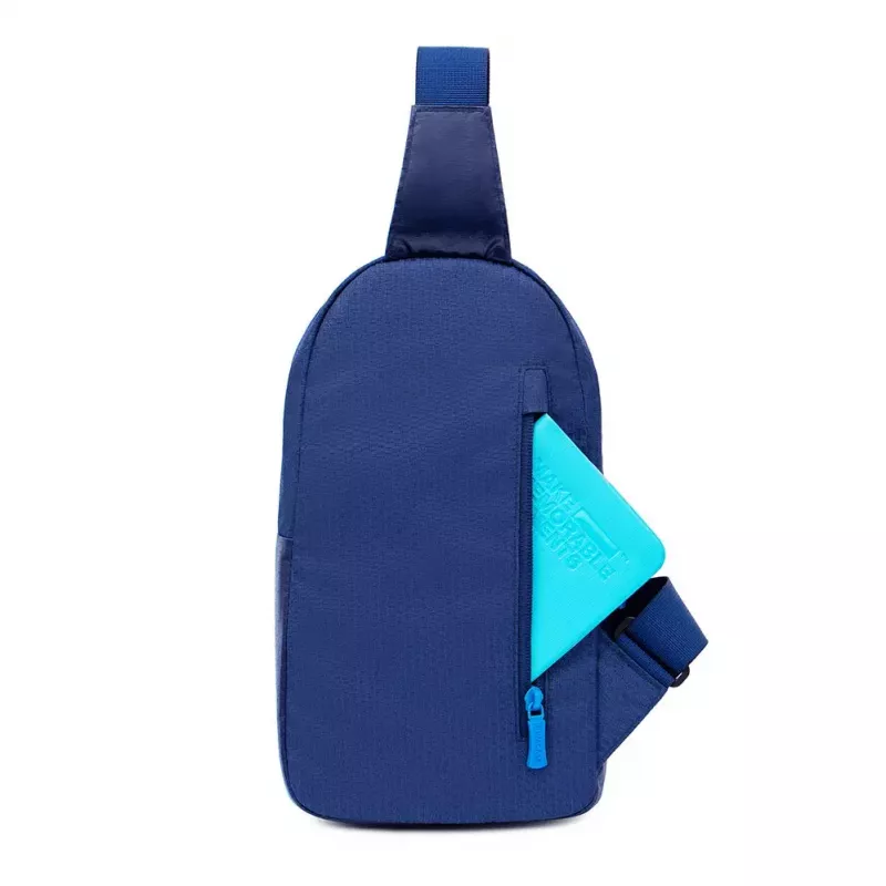 Sling case Rivacase Dijon 25.6 cm (10.1 inch) Blue Carrying handle Shoulder strap
