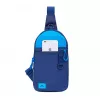 Sling case Rivacase Dijon 25.6 cm (10.1 inch) Blue Carrying handle Shoulder strap