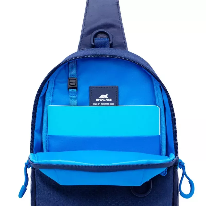Sling case Rivacase Dijon 25.6 cm (10.1 inch) Blue Carrying handle Shoulder strap