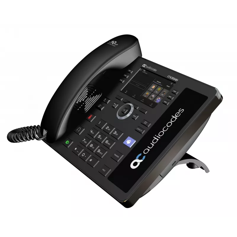AudioCodes Teams C435HD-R IP-Phone PoE GbE black, IP Phone, Black, Wired handset, Android, SIP info, Buttons