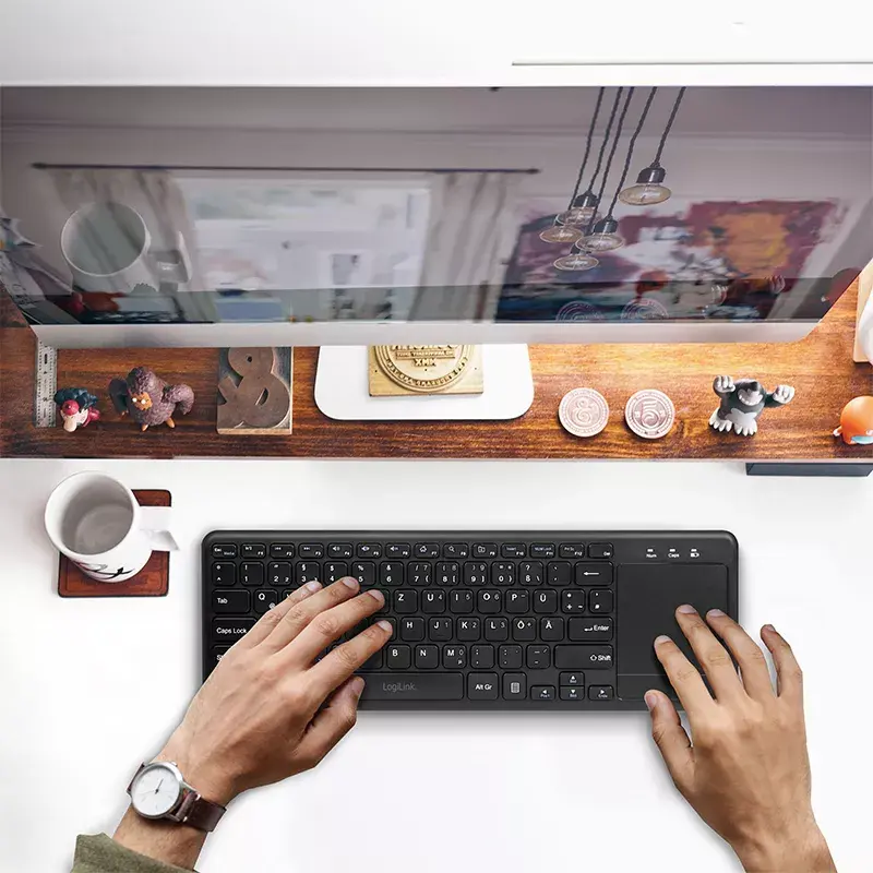 Keyboard LogiLink ID0188 Home RF Wireless QWERTZ Black