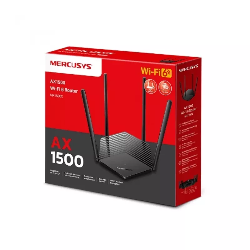 TP-Link MR1500X wireless router Gigabit Ethernet Dual-band (2.4 GHz / 5 GHz) Black