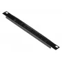 Cable management panel EQUIP EZMB-10-B, metal, black, 1U accessory
