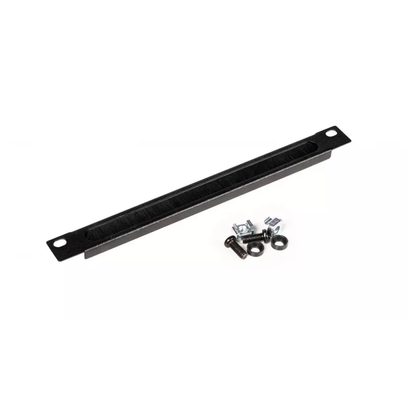 Cable management panel EQUIP EZMB-10-B, metal, black, 1U accessory
