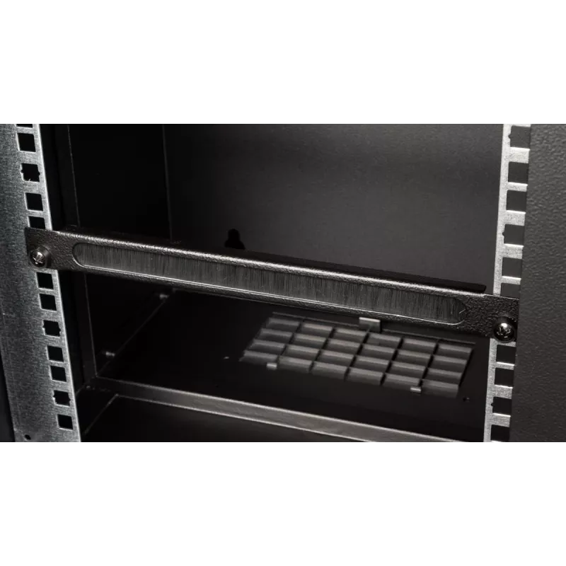 Cable management panel EQUIP EZMB-10-B, metal, black, 1U accessory