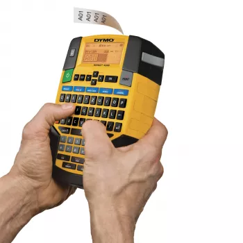 DYMO RHINO 4200 Industrial Label Maker | QWERTY Keyboard & Time-Saving Hot Keys | Durable Label Printer for Job Sites and Heavy-Duty Labelling Jobs