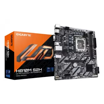 GIGABYTE H810M S2H Motherboard - Intel Core Ultra (Series 2) CPUs, 4+1+2 Phases VRM, up to 6400MHz DDR5, 1xPCIe 4.0 M.2, 1GbE LAN, USB 3.2 Gen 1