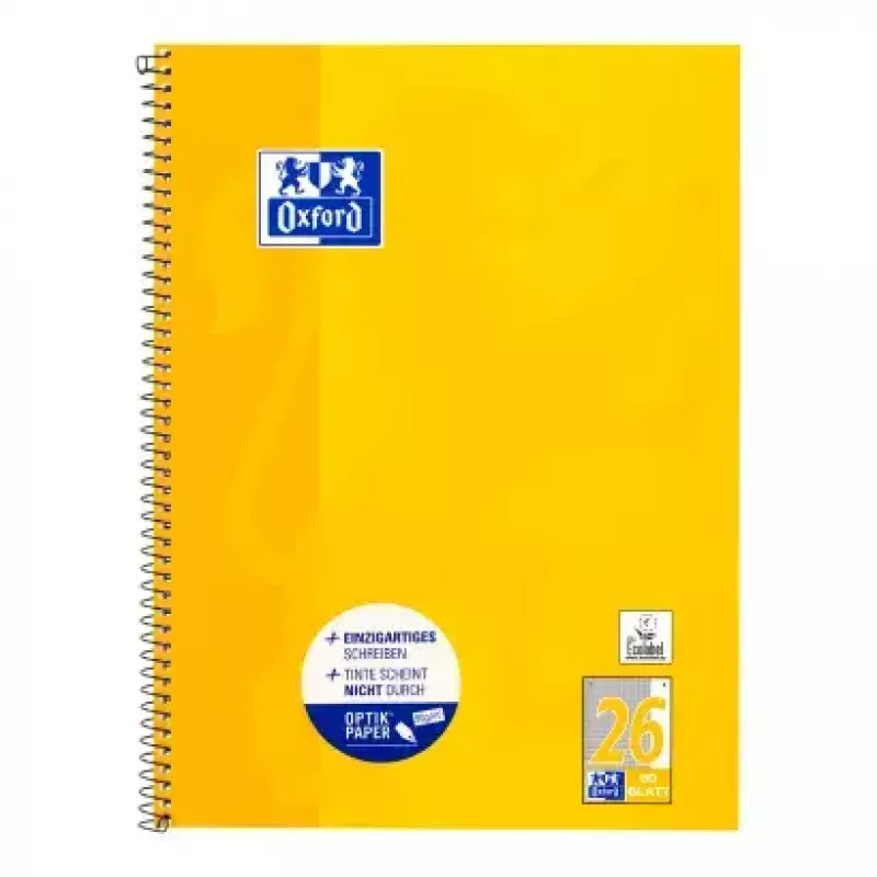 Writing Notebook Oxford 100050356 A4 80 Sheets Yellow