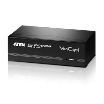 ATEN 2-Port VGA Video Splitter (450 MHz), VGA, 2x VGA, 2048 x 1536 pixels, Black, Metal, QXGA