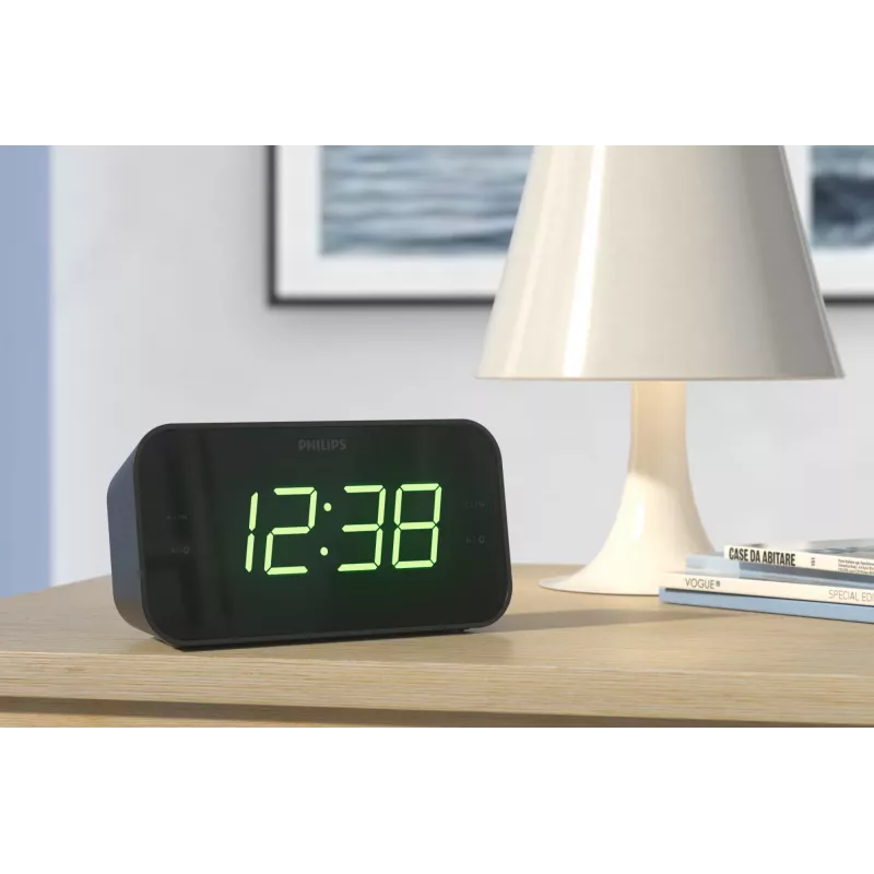 Philips TAR3306/12 alarm clock Digital alarm clock Black