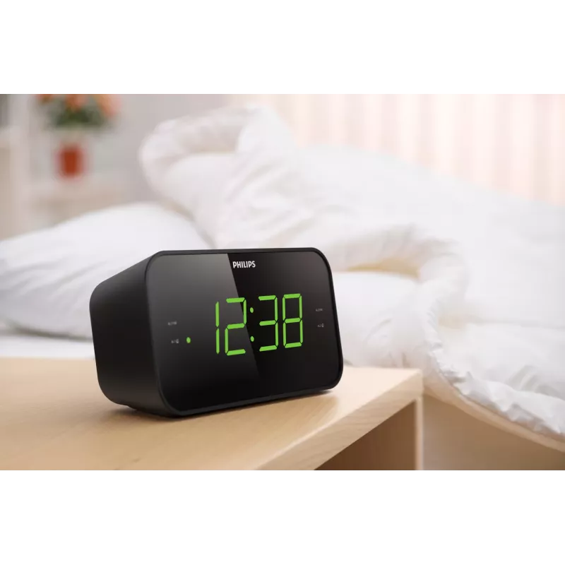 Philips TAR3306/12 alarm clock Digital alarm clock Black