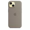 Silicone Case Apple iPhone 15 MagSafe Clay Cover Brown
