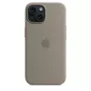 Silicone Case Apple iPhone 15 MagSafe Clay Cover Brown