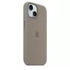 Silicone Case Apple iPhone 15 MagSafe Clay Cover Brown
