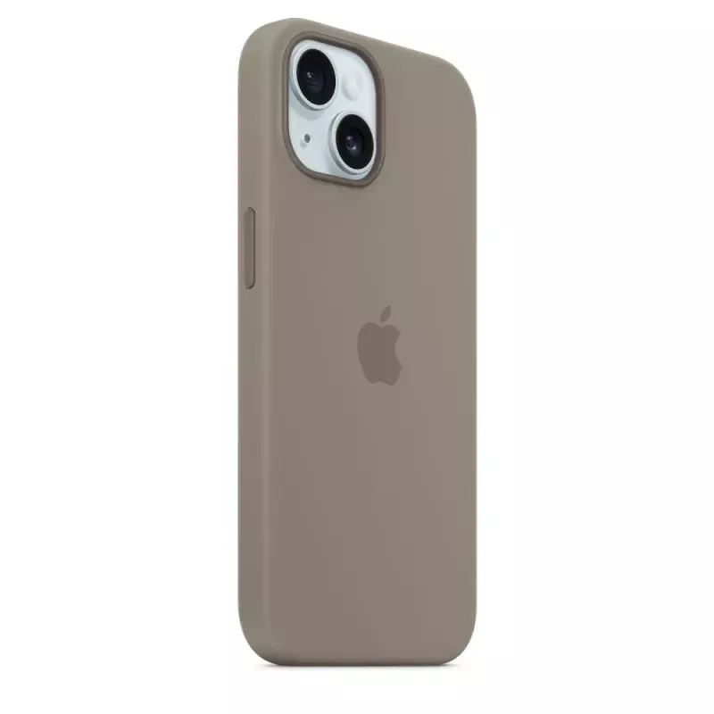 Silicone Case Apple iPhone 15 MagSafe Clay Cover Brown