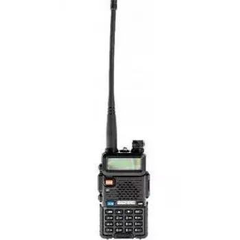 Handheld Two-Way Radio Baofeng UV-5R HTQ USB-C Dual Band 5W, 1800 mAh, FM 64–108 MHz, Black