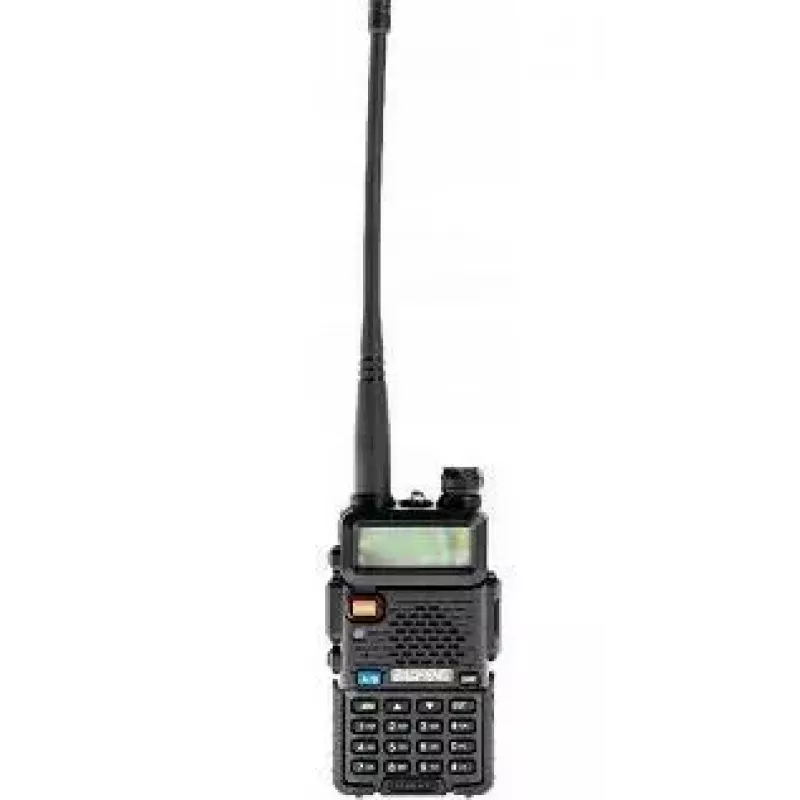 Handheld Two-Way Radio Baofeng UV-5R HTQ USB-C Dual Band 5W, 1800 mAh, FM 64–108 MHz, Black