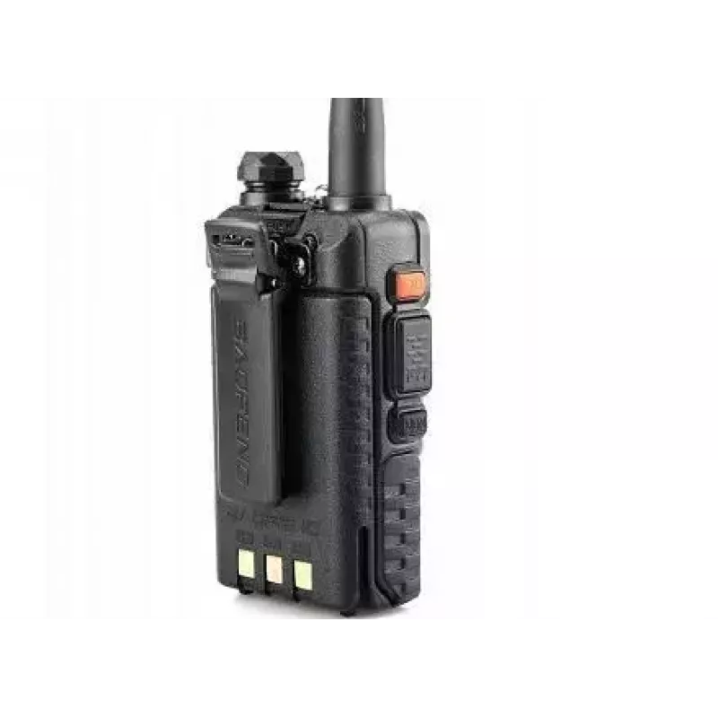 Handheld Two-Way Radio Baofeng UV-5R HTQ USB-C Dual Band 5W, 1800 mAh, FM 64–108 MHz, Black