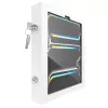 Rolling Cart Enclosure for iPad Pro 13 inch — ram mount Apex Rise Freedom Extended, White, fits M4 & M5, includes 4 keys