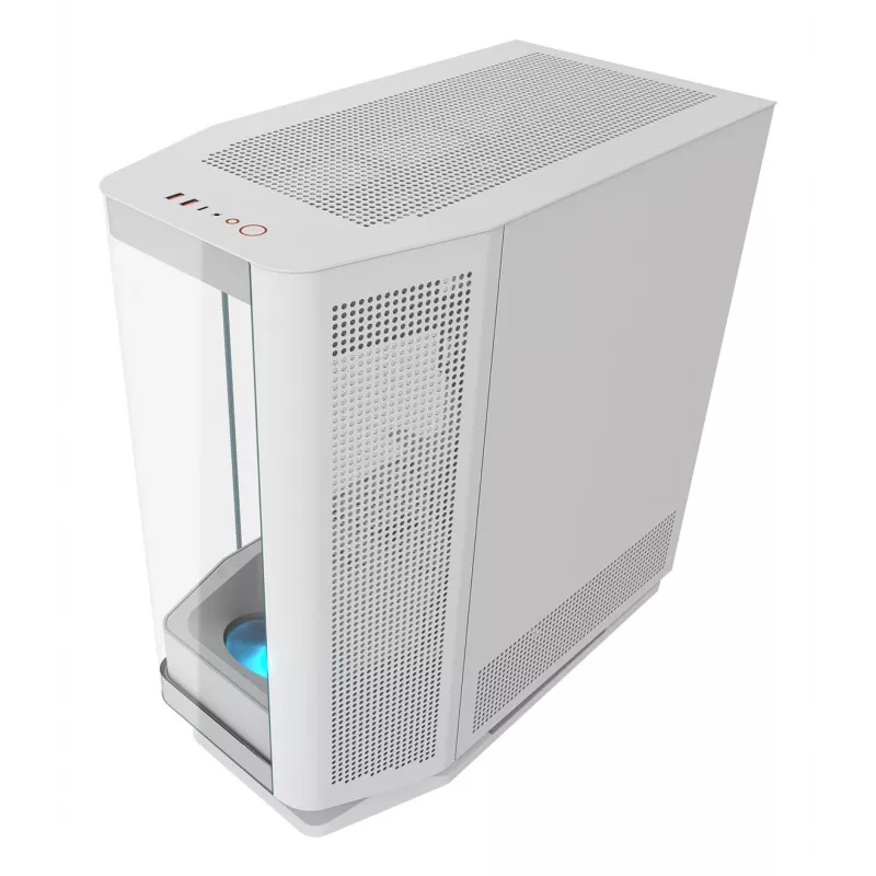 PC Midi Tower Case Cougar FV270 — White, supports ATX/ EATX/ Micro-ITX, 2×3.5 inch + 2×2.5 inch, 120/140 mm fans