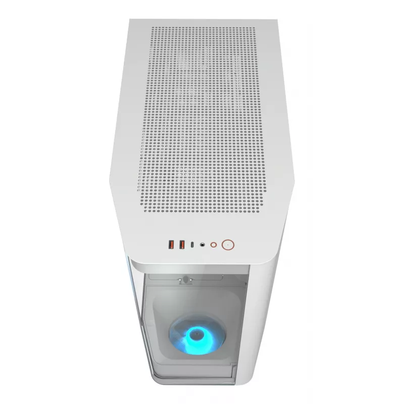 PC Midi Tower Case Cougar FV270 — White, supports ATX/ EATX/ Micro-ITX, 2×3.5 inch + 2×2.5 inch, 120/140 mm fans