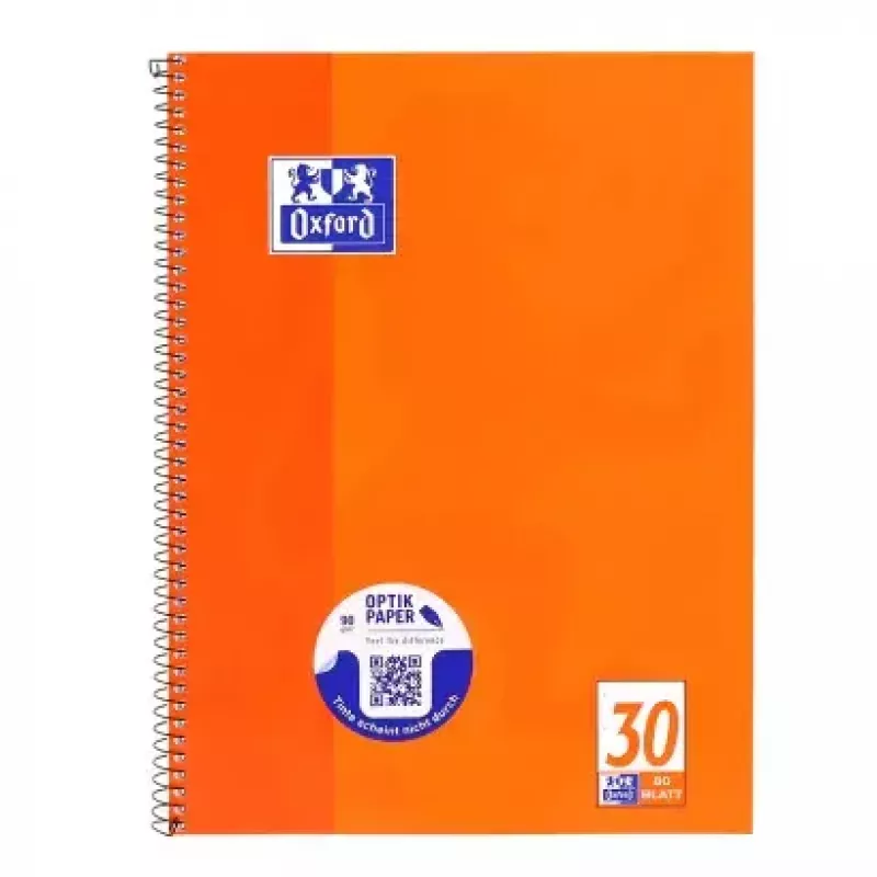 Writing Notebook Oxford 100050359 A4 80 Sheets Orange