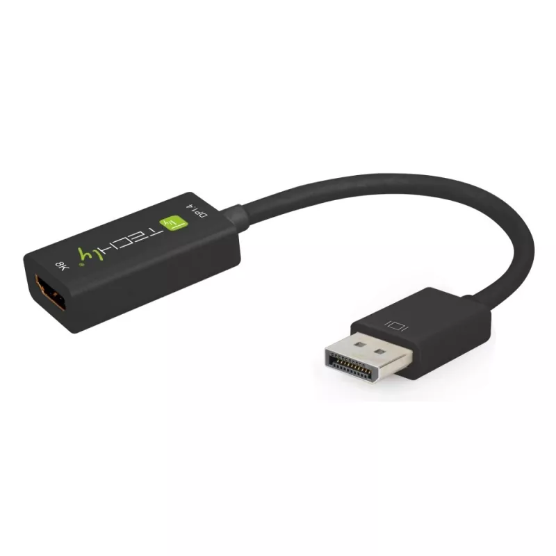 Techly IADAP DP-HDMIF8K video cable adapter 0.2 m DisplayPort HDMI Type A (Standard) Black
