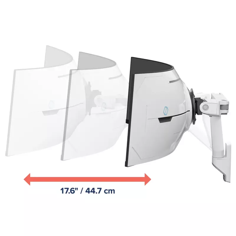 Ergotron HX Series HX ARM WITH VERY HEAVY DUTY PIVOT WALL WHITE FOR 1000R 57 inch MONITORS
